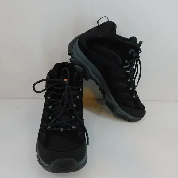 Merrel Moab 3 Mid Black Night Hiking Boots Men's Size 9.5 New Shoe